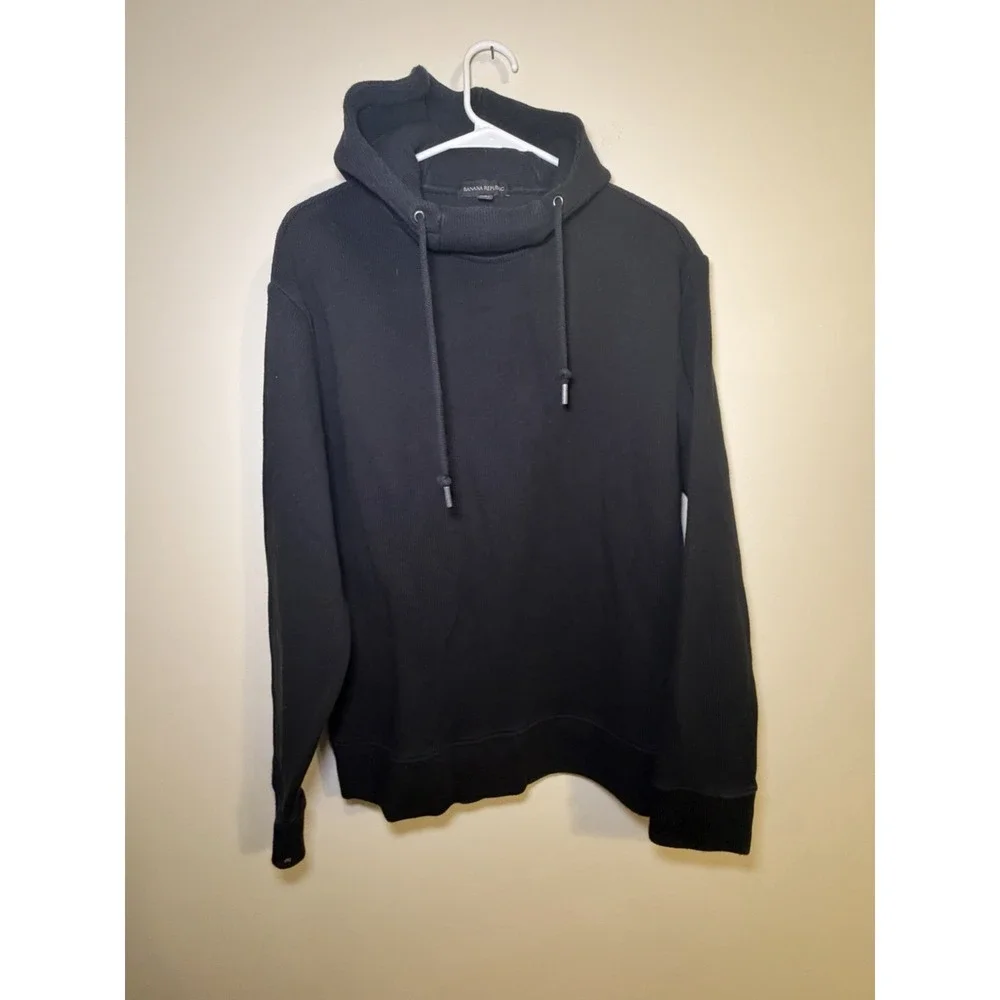 Banana Republic Hoodie Black Sweater Men Size Medium